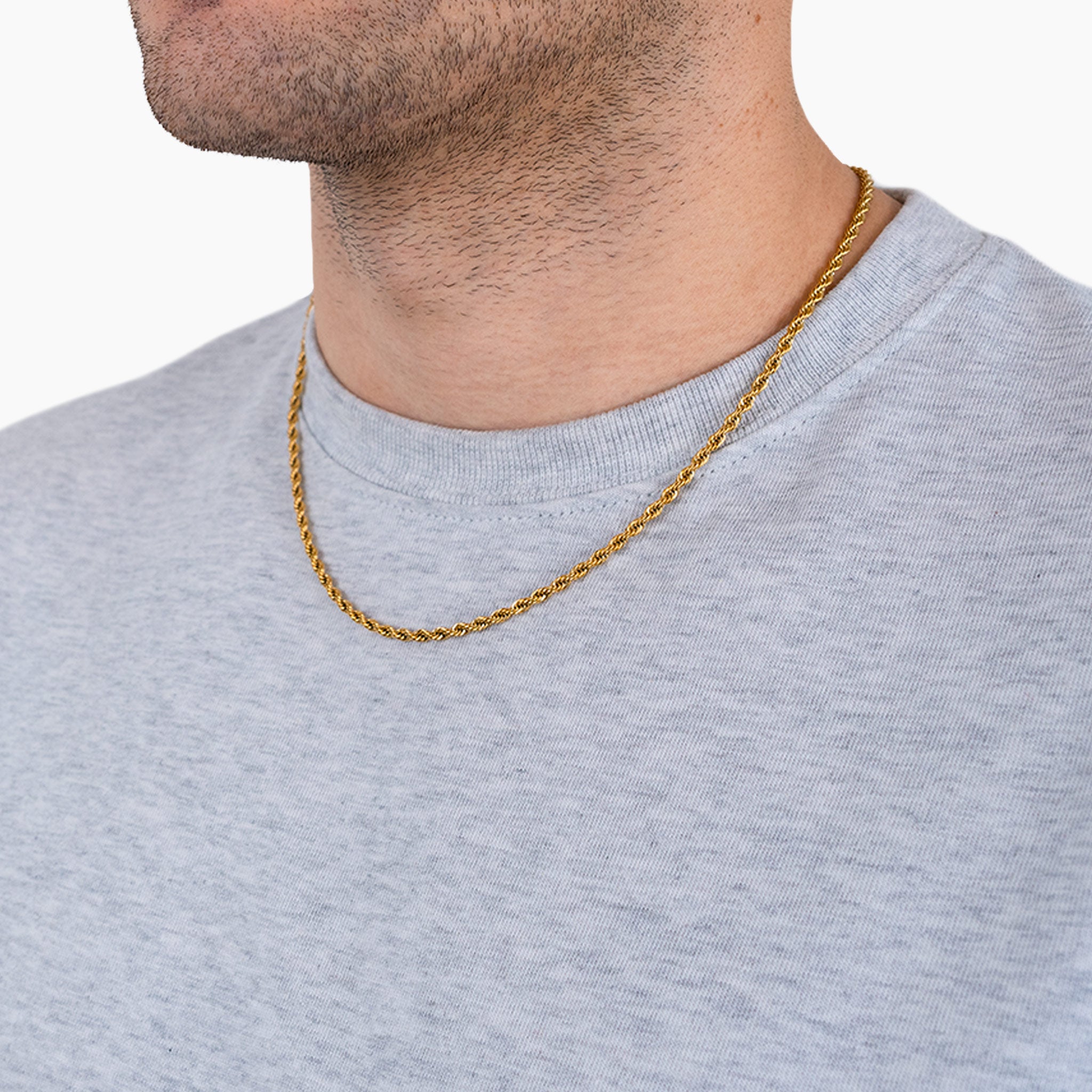 3mm Twisted Rope Chain - Gold