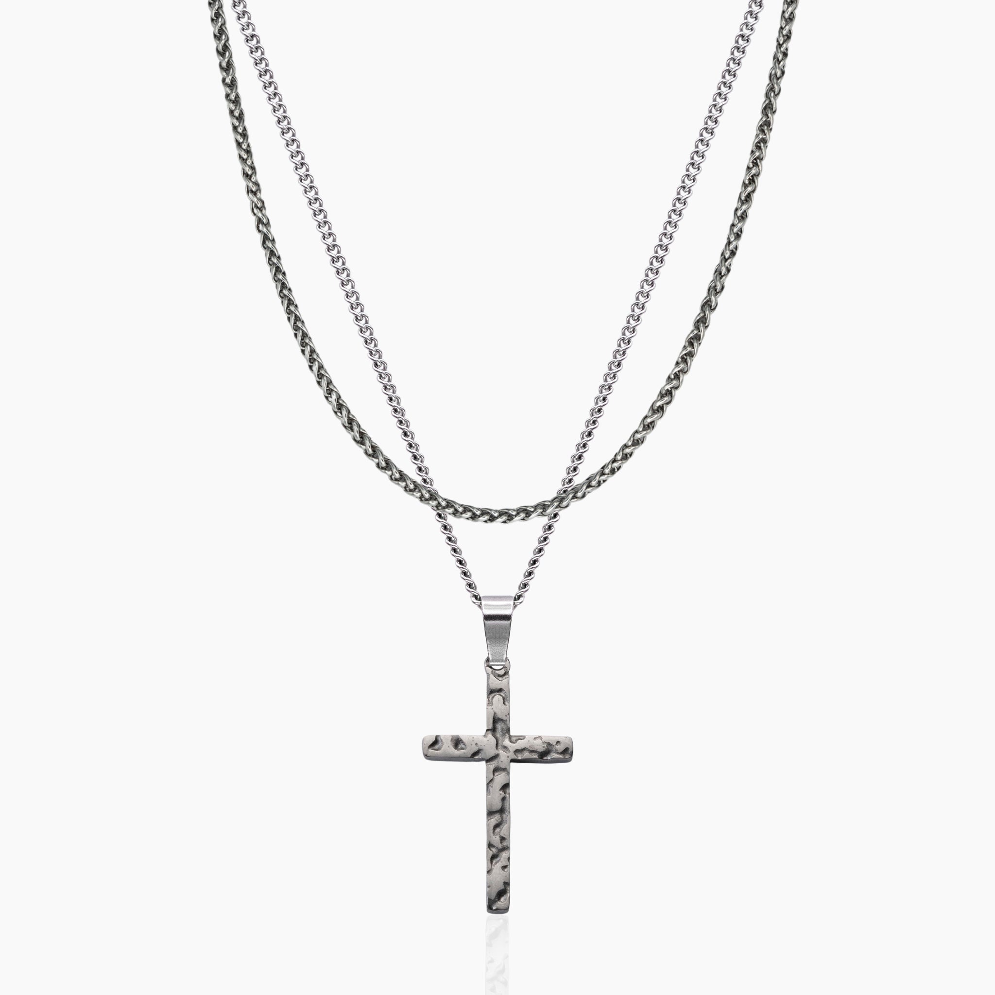 Rugged Cross Set - Silver